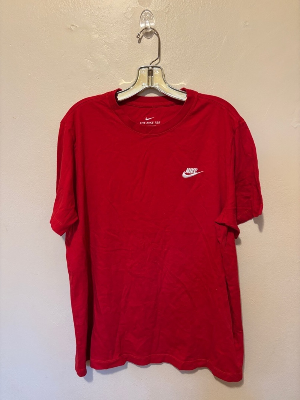 Nike Red Short Sleeve Tee with White Logo